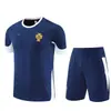 2526 Uniforme de Entrenamiento de Manga Corta de la Selección Nacional Francesa Uniforme de Fútbol de Manga Corta para Adultos Transpirable Traje de Manga Corta de la Selección Nacional Brasileña