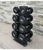 Conjunto de Halteres de 4 Peças com Cabeças Redondas Revestidas de Borracha para Uso Doméstico 50kg 100kg Combinação de Múltiplos Pares