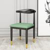 Silla de Comedor Doméstica de Lujo Ligero Taburete Moderno Silla Nórdica para Tocador Silla con Respaldo Imitación Madera Maciza Hierro Silla de Negociación de Esquina