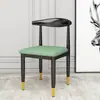 Cadeira de Jantar Residencial de Luxo Leve, Banqueta Moderna, Banqueta de Maquiagem Nórdica, Cadeira com Encosto, Arte em Ferro Madeira Maciça Imitada Cadeira de Negociação Chifre