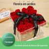 Caixa de acrílico por atacado transfronteiriça caixa de presente caixa de flor caixa de flor imortal caixa de flor quadrada caixa de flor acrílica transparente