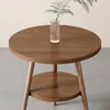 Juego sencillo de mesa y sillas de recepción y negociación para oficina, hotel, uso comercial, casa de huéspedes, hogar, mesa de té de balcón, mesa redonda pequeña de doble capa