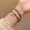 Nova Pulseira com Fecho Padrão Rico Literário Chinoiserie Retro Jade Negro para Mulheres Simples Versátil Acessível Luxo Design de Nicho Tendência Joia de Mão