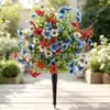 Bestseller transfronteiriço: Flores artificiais de eucalipto violeta para plantio no solo, flores falsas para decoração de casamento, estacas de solo, flores artificiais para exterior