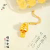 Lindo Gato Oculto de Dibujos Animados Llavero Colgante Soporte para Teléfono Dorado para Mujeres por Pu Zuo Tienda Dorada