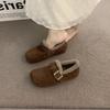 Zapatos Birkenstock Estilo Noche Little Doudou para Usar Afuera, Zapatos de Algodón, Calentadores de Una Pierna para Mujer con Suelas Gruesas y Terciopelo por Dentro para Aumentar la Altura, Estilo Noche Feo y Lindo