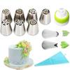 Celebridad de Internet ramo estilo coreano punta para decorar rosas Punta para decorar tulipanes rusos juego de puntas decoración de pastel crema crema