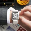 Reloj casual para hombre Roma cuadrado de hombre moda simple correa tipo tanque un generación de pelo