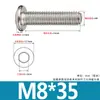 Tornillos de Acero Inoxidable 304 Biselados de Cabeza Hexagonal con Vaso Pernos Cabeza Plana Redonda Borde Biselado Accesorios para Muebles Tornillos M3M4M6