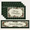 Juego de cinco piezas de camino de mesa y mantel individual navideño transfronterizo, decoración de mantel de poliéster de hombre de jengibre, dropshipping disponible