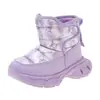 Botas de neve infantis 2024 inverno novo quentes impermeáveis antiderrapantes forradas com fleece grossas quentes botas para meninas