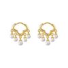 Pendientes con hebilla de oreja de alta calidad, elegantes y sencillos con borlas de nubes y perlas de Corea del Sur, novedad de 2022, exquisitos y a la moda, de súper hada.