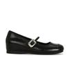 Sapatos Rasos de Bico Quadrado Prata com Salto Escondido de 35mm, Fivela Quadrada Francesa Ultramacio, Sapatilhas Planas para Mulheres 2025 Sapatos Mary Jane