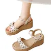 Sandalias con Lazo y Lunares para Mujer, Nuevo Estilo Verano 2026, Sandalias Casuales de Correa Única con Tacón de Cuña que Aumentan la Altura para Uso al Aire Libre, Modernas