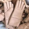 Guantes de Piel de Oveja 2020 Edición Dorso Completo Cuero Genuino para Mujer Invierno Cálido Dedos Engrosados Guantes Venta al por Mayor de Fábrica