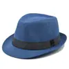 Sombrero de Jazz de Lino Estilo Británico Transfronterizo, Sombrero Panamá de Lino, Sombrero de Actuación, Sombrero de Protección Solar para Exteriores para Personas de Mediana Edad y Mayores