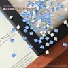 Pedrinhas de strass mini quadradas super brilhantes para nail art, cores sortidas, base plana, formato quadrado pequeno, bordas chanfradas, para decoração de unhas