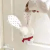 Lindo Mini Conejito Ángel de Peluche Calmante Colgante Artículo Adorable Sanador Decoración de Bolso Regalo