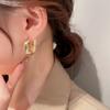 Aretes de Corazón Ovalado de Zirconia Plisada, Aretes de Lujo Ligero de Alta Gama, Aretes Metálicos de Moda al por Mayor