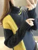 Suéter de mujer popular de moda 2020 nueva ropa de mujer otoño e invierno grueso cuello alto camiseta básica de moda
