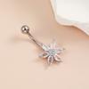 Venta Caliente de Amazon Joyería para Piercings Corporales Uña del Ombligo Moda Flor de la Suerte Copo de Nieve Anillo para el Ombligo Hebilla de Diamante para el Ombligo