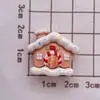 Navidad Dibujos Animados Muñeco de Nieve Resina Accesorios DIY Pegamento de Crema Funda de Teléfono Imán para Nevera Pasador Cuerda para el Cabello Joyería Accesorios Pequeños