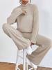 Conjunto de Dos Piezas Elegante Casual de Cuello Alto para Mujer, Venta Caliente Transfronteriza Europea y Americana Otoño e Invierno 2026