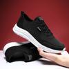 2025 Novos Sapatos Casuais de Malha Masculinos de Verão para Exterior, Trbottomyy, Respiráveis, Leves, Sapatos Baixos de Cor Pura