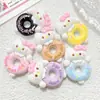 Accesorios de resina DIY de dibujos animados accesorios lindo gato kt dona gel de crema pasador hecho a mano funda para teléfono móvil hebilla de zapato