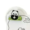 Clip de plástico PP de panda de dibujos animados, alto valor estético, papelería linda para estudiantes, clip para guardar exámenes, venta al por mayor