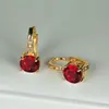 Pendientes de circonita cúbica morada de nueva ronda Cross-border Wish, modernos y versátiles, joyería al por mayor estilo europeo y americano