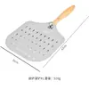 Pala para Pizza Pala para Pastel de Aluminio Combinación Cuchillo para Pizza 12 pulgadas Mango de Madera Pala para Pizza de Aluminio Pala para Hornear Herramienta de Transferencia de Pizza