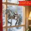 Em Estoque Website Independente Item Mais Vendido Ébano Cavalo Majestade 2D Acrílico Decorativo Preto Ébano Cavalo Estatueta Novo