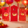 Adesivo de Celular com Folha de Ouro 2Mg com Dourado na Superfície, Envelope Vermelho Criativo para a Princesa Ficar Rica, Brinde de Evento Promocional da Loja de Ouro