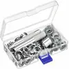 Kit Multiplo Transfronteiriço Ilhós de Cobre 12mm Embalados em Caixa Conjunto de Ferramentas de 3 Peças Botões Ilhós de Metal de Quatro Cores Fixadores de Ilhós