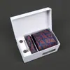 Nueva Caja de Regalo para Corbata de Hombre Transfronteriza con Bordado Jacquard, Stock Listo de Fábrica al por Mayor, Personalización de Logo, Empaque de Caja de Regalo de Alta Gama