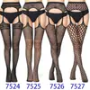 Medias de Rejilla con Tirantes Transfronterizas Alta Elasticidad Pantimedias Sexy sin Entrepierna Malla Fina para Mujer 7528 Tentación Sexy
