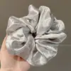 Scrunchie floral multicamadas estilo coreano, elástico de cabelo de alta qualidade, corda para coque estilo preguiçoso, acessório de cabelo elástico