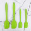 Espátula de Crema Resistente a Altas Temperaturas Cuchillo para Mezclar Masa Herramientas para Hornear Espátula de Silicona Integrada Juego de Desayuno de 4 Piezas