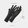 Guantes de Seda Helada de Verano con Protección Solar para Mujer, Antideslizantes, Pantalla Táctil, Anti-UV, Sombrilla, Guantes de Protección Solar para Conducir y Ciclismo, Estilo Largo