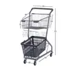 Carrinho de Compras Dupla Camada para Supermercado, Carrinho para Shoppings, Lojas de Conveniência, Ktv, Barracas de Rua, Carrinho de Compras Popular Online de Pegar Bonecos Atacado