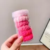Elástico de borracha descartável colorido em lata elástico de cabelo feminino corda de cabelo com capa de couro elástico de cabelo que não machuca o cabelo de crianças elástico de cabelo elástico de cabelo acessório de cabelo corda de cabelo