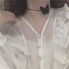 Gargantilla de Encaje Gótico Europeo y Americano Cadena Clavicular Gargantilla para Mujer Collar Simple Accesorios Punk Negros Correa para el Cuello Gargantilla