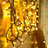 Luces de cadena LED de burbujas de flash de línea negra luces de decoración navideña de boda luces de calle de patio exterior impermeables luces de cadena de Navidad para hombre y mujer