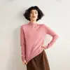 Novos Tricôs de Caxemira de Outono e Inverno 2025, Tricôs de Caxemira Gola Alta Moda e Versátil Primeira Linha Pronta para Vestir, Tricôs de Base para Mulheres