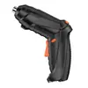 Conjunto de 47 peças de parafusadeira elétrica tipo pistola recarregável para instalação de móveis e utensílios domésticos.
