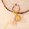 Llavero Exquisito Tejido a Mano Borlas de Colores Degradados Colgante Hecho a Mano Estilo Chino Accesorios de Atmósfera Suave Venta Directa de Fábrica