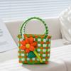 Regalo al por mayor para el Día del Niño Bolsas Pequeñas, Bolsas Tejidas Coloridas, Cestas de Mano, Souvenirs de Dibujos Animados DIY, Transfronterizo