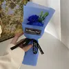Dia dos Namorados e Dia das Mães Buquê Artificial de 3 Rosas com Caixa de Presente, Buquê de Presente, Buquê de Sabonete de Cravo