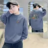 Sudadera para Niños 2026 Nuevo Otoño Cuello Redondo Mediana y Grande Niños Niños Casual Manga Larga Holgada Ropa Infantil Capa Base Moderna